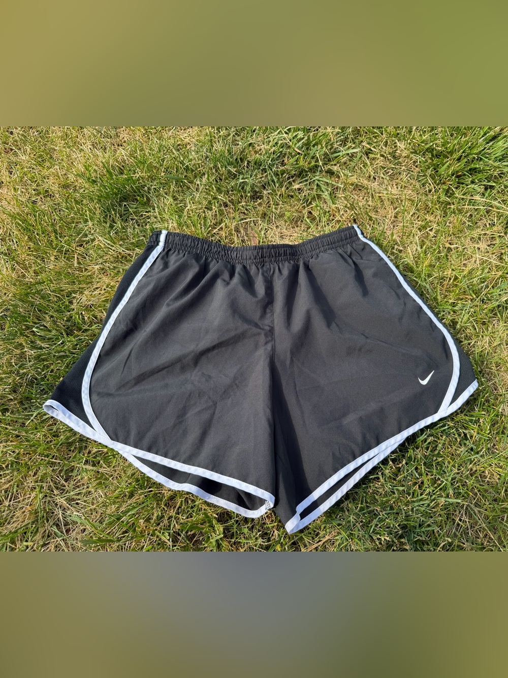 Nike Black Shorts with White Trim Size Kids XL